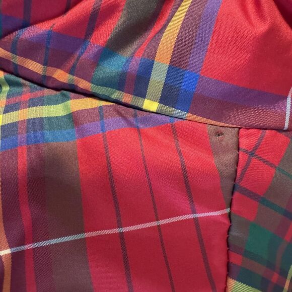 Lands' End Red Plaid Puffer Vest - Picture 10 of 10